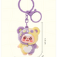 Kaiso Kawaii Metal Keychain, Flocked Bag Charm