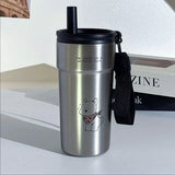 Kaiso Stainless Steel Insulated Tumbler with Carrying Strap – 800ml