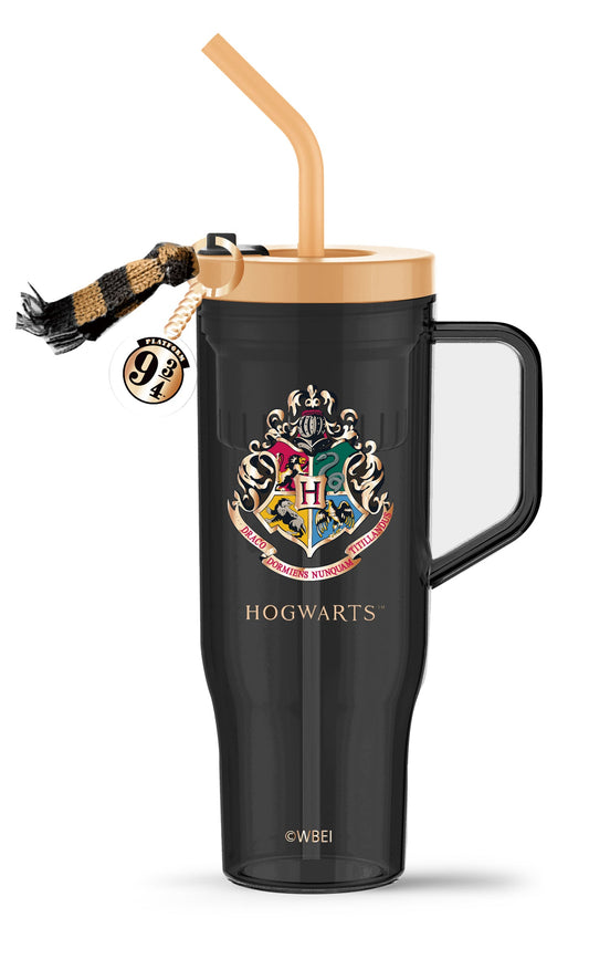 Harry Potter Plastic Tumbler with Straw (1250mL)(Black)