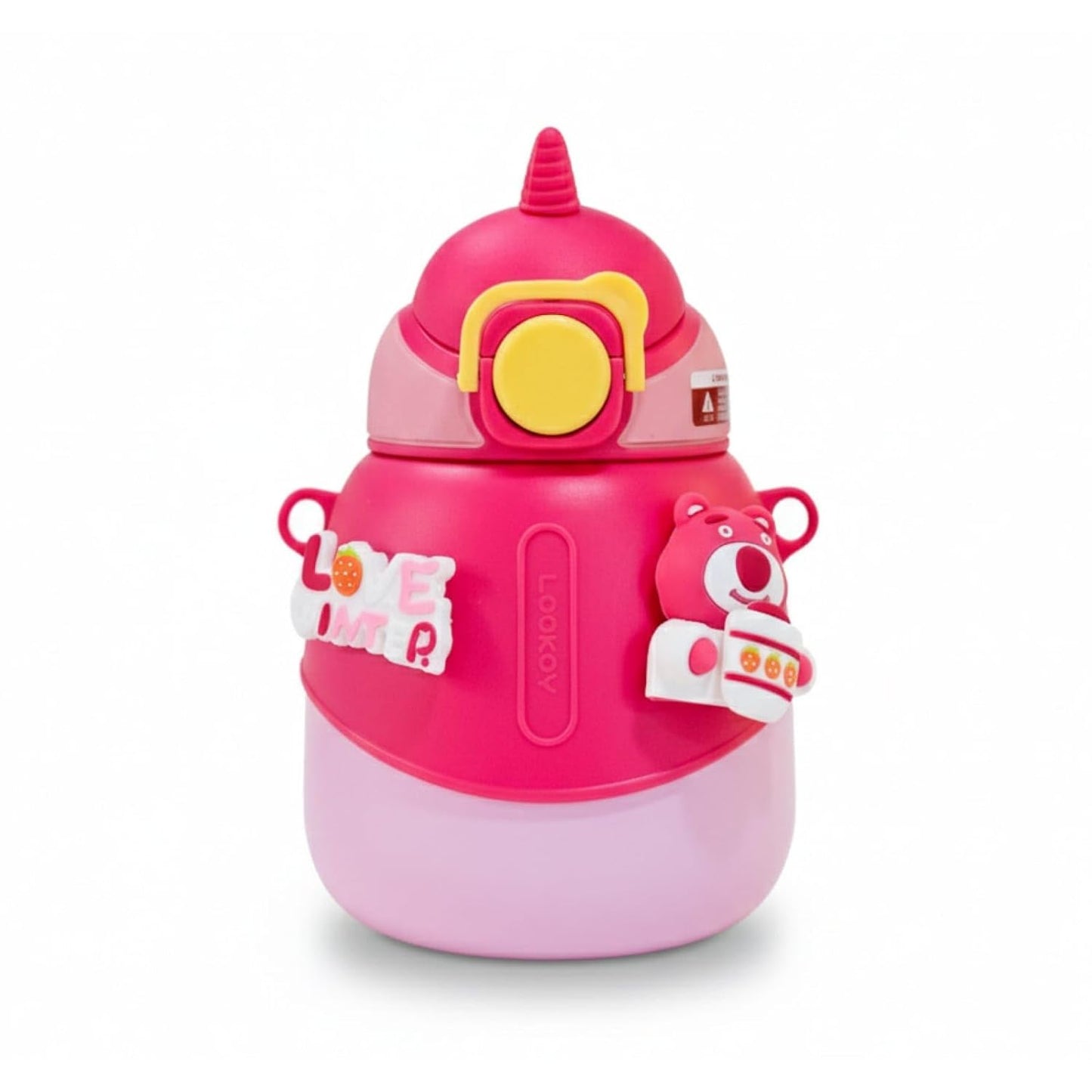 Kaiso Unicorn Insulated Kids Sipper Bottle with 3D Charms and Carrying Strap