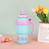 Kaiso Ice Cream Print Stainless Steel Insulated Tumbler with Straw & Handle – 1000ml