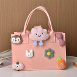 Kaiso Kawaii 3D Cartoon Plush Felt Tote Bag