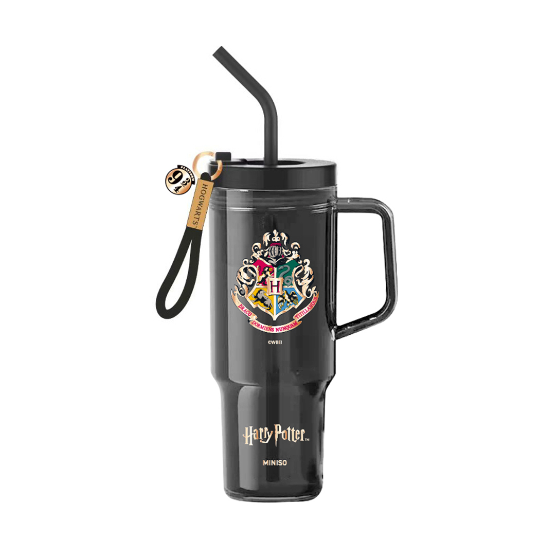 Harry Potter Extra Large Plastic Bottle with Straw 1250mL - A (Black)