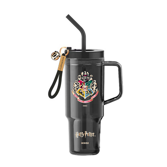 Harry Potter Extra Large Plastic Bottle with Straw 1250mL - A (Black)