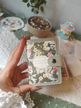 Kaiso Floral Retro Card Holder | 20 Slots Card Organizer Wallet with Button Closure