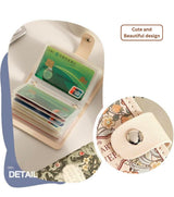 Kaiso Floral Retro Card Holder | 20 Slots Card Organizer Wallet with Button Closure