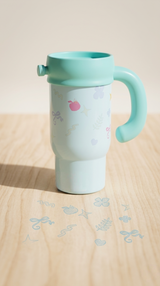 Kaiso Mint Green Insulated Stainless Steel Tumbler with Handle and Straw (1000ml)