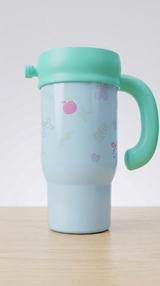Kaiso Mint Green Insulated Stainless Steel Tumbler with Handle and Straw (1000ml)