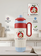 Kaiso Double-Wall Vacuum Insulated Stainless Steel Tumbler with Handle and Flip Straw