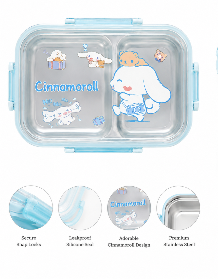Kaiso Sanrio Cinnamoroll Insulated Stainless Steel Bento Box
