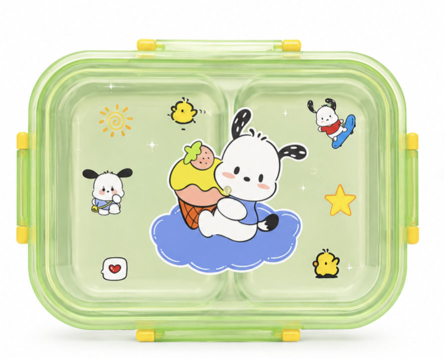Kaiso 3-Compartment Stainless Steel Insulated Lunch Box with Spoon