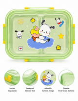 Kaiso 3-Compartment Stainless Steel Insulated Lunch Box with Spoon