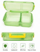Kaiso 3-Compartment Stainless Steel Insulated Lunch Box with Spoon