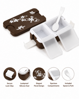 Kaiso Rectangular Plastic Lunch Box with Secure Side Locks – BPA-Free and Food Safe Material.