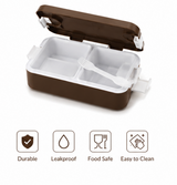 Kaiso Rectangular Plastic Lunch Box with Secure Side Locks – BPA-Free and Food Safe Material.