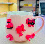 Kaiso Barbie-Themed 3D Charms Ceramic Coffee Mug