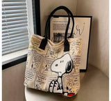 Kaiso Vintage Snoopy Comic Panel Canvas Tote Bag