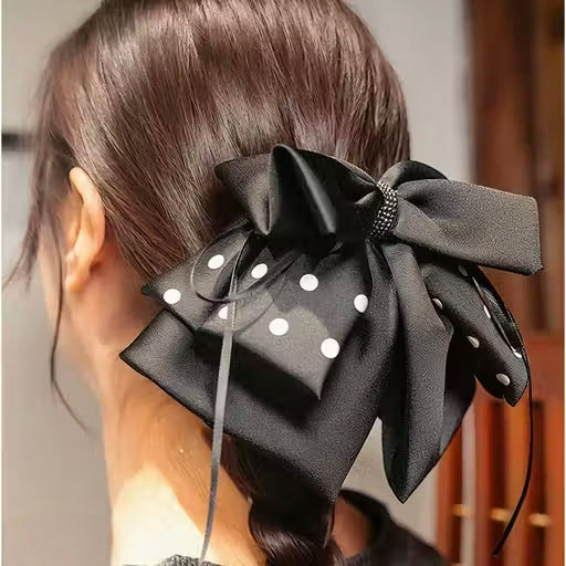 Kaiso Korean Style Big Bowknot Ribbon Hair Clutcher for Women & Girls