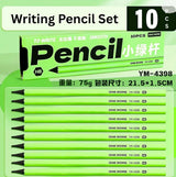 Kaiso One More Green HB Pencils (10 Pcs) - YM-4398 Premium Smooth Writing Pencil Set
