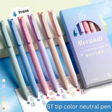kaiso Morandi Neutral Gel Pen Set (6-Piece) | 0.5mm ST Fine Tip Smooth Writing Aesthetic Pastel Pens