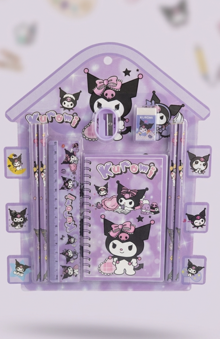 Kaiso Kuromi Purple Stationery Gift Set for Girls