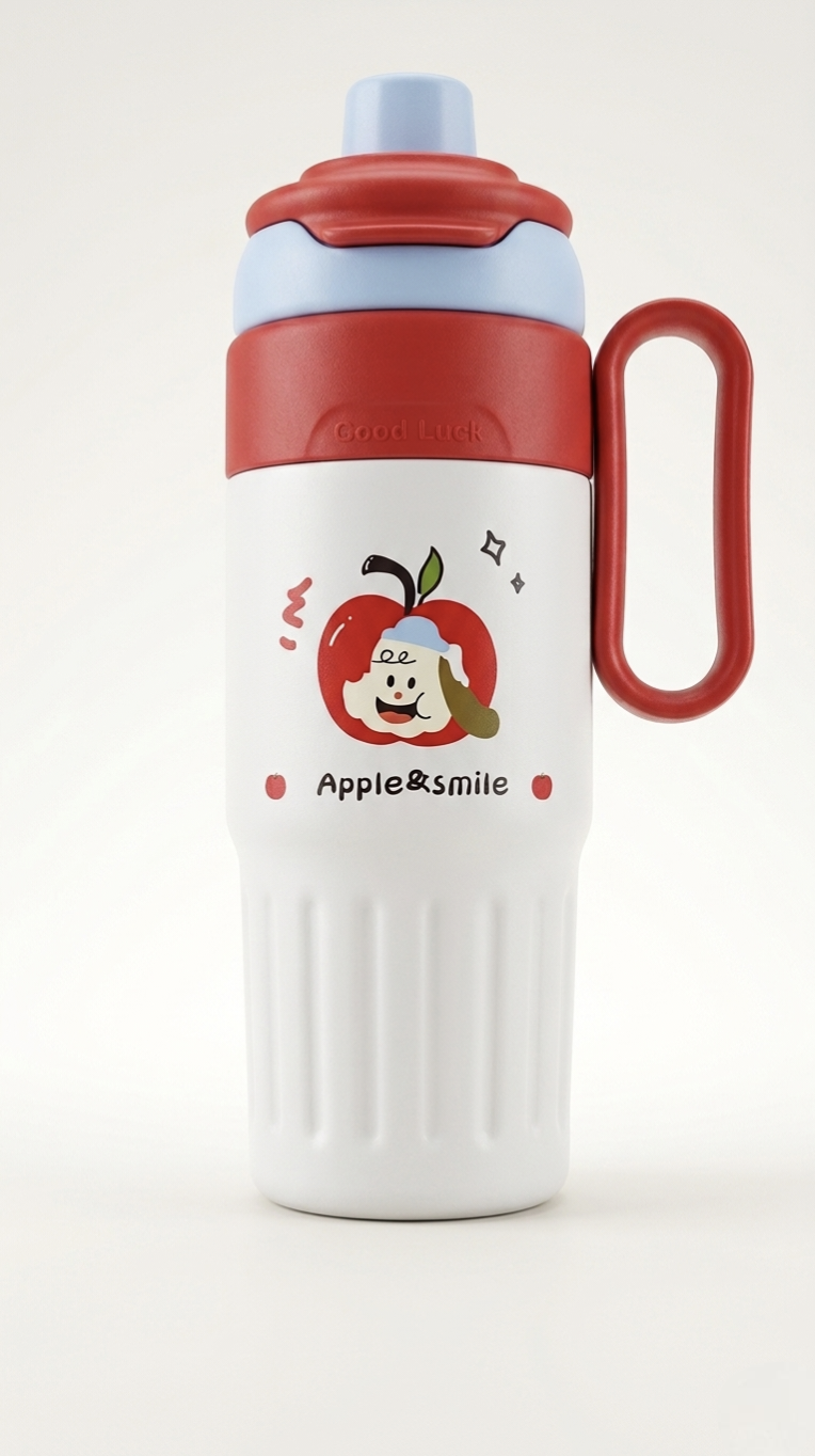 Kaiso Double-Wall Vacuum Insulated Stainless Steel Tumbler with Handle and Flip Straw (750ml)