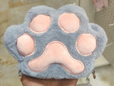 Kaiso Cute Fluffy Cat Paw Plush Sling / Crossbody Bag