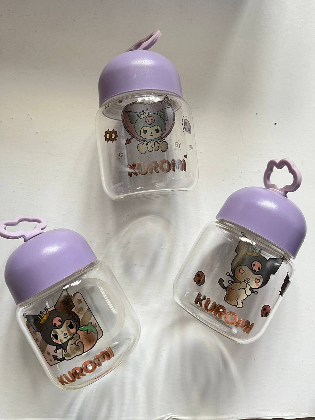 Kaiso Adorable Kuromi Glass Water Bottle