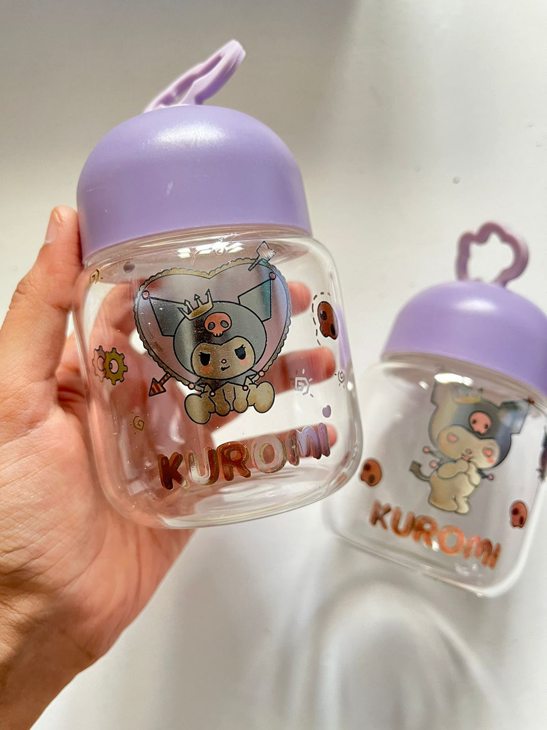 Kaiso Adorable Kuromi Glass Water Bottle