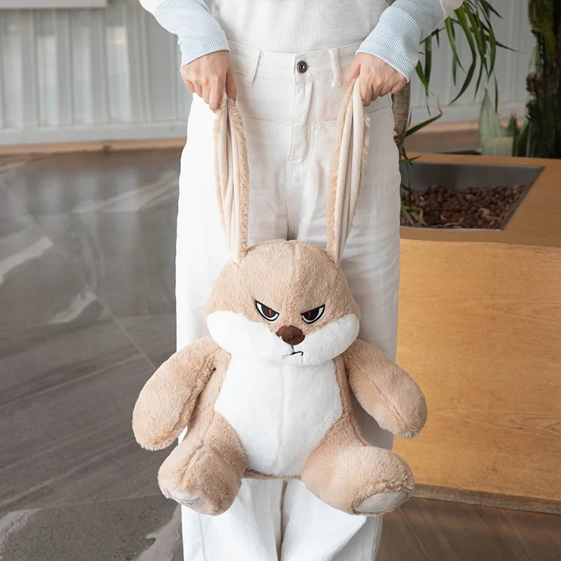 Kaiso Cute Angry Brown Bunny Plushie Soft Toy 40CM