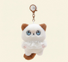 Kaiso Siamese Plush Cat keychain (lace)