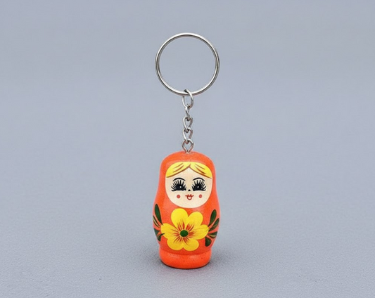 Kaiso Russian Nesting Doll Keychain (Orange)