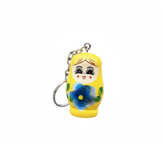 Kaiso Russian Nesting Doll Keychain (Yellow)