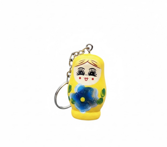 Kaiso Russian Nesting Doll Keychain (Yellow)
