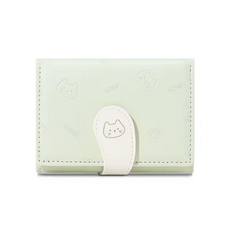 Kaiso cat themed wallet (Green)
