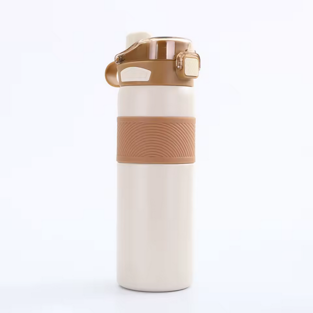 Kaiso Dual Sip Insulated Bottle - 600 ml (Brown)