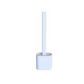 Kaiso Flat Soft Silicone Toilet Brush With Holder Set (Blue)