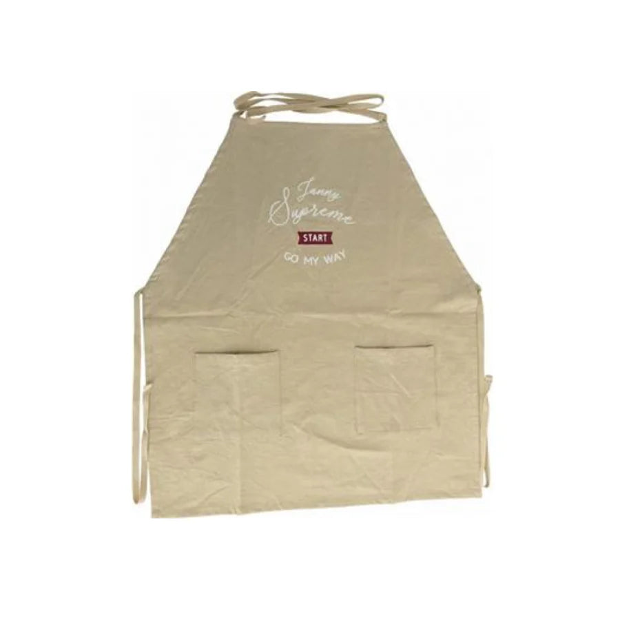 Cotton Apron Beige Supreme 65cm x 75cm