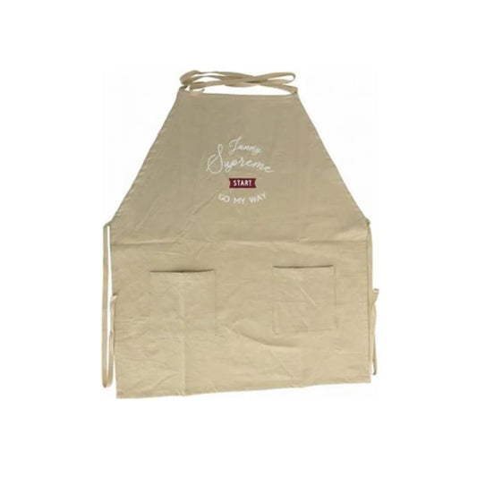 Cotton Apron Beige Supreme 65cm x 75cm