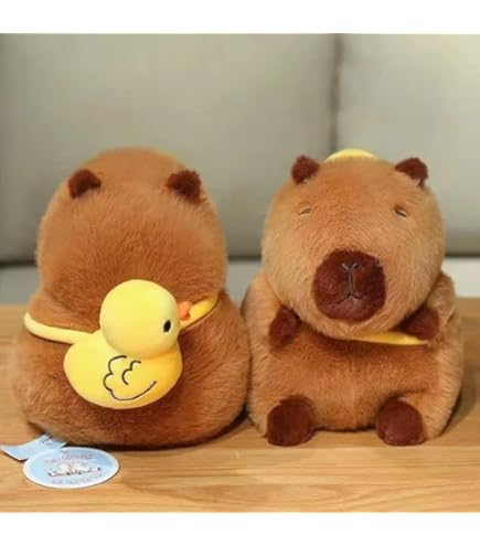 Capybara Plush Toy with Duck Bag – 30 cm | Cute Soft Stuffed Animal