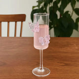 Kaiso 3D Pink Butterfly fluted glass
