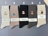 Kaiso Cozy Bear Design Crew Socks