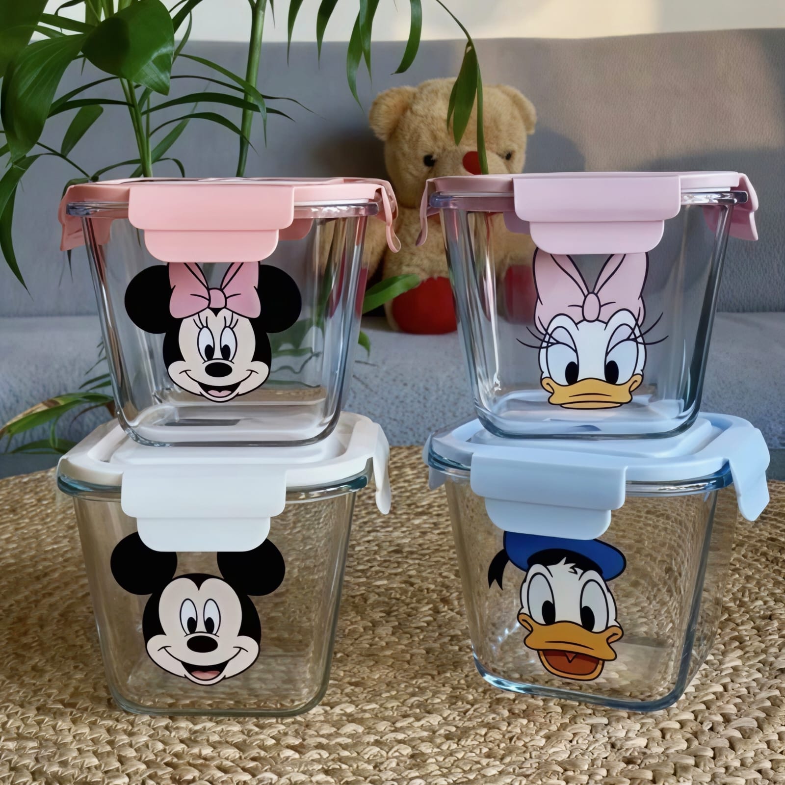 Kaiso Mickey & Friends Glass Storage Jars — Cute Airtight Containers