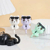 Kaiso Adorable Sunglasses Cat Wall Hook – Self-Adhesive Creative Key and Coat Holder