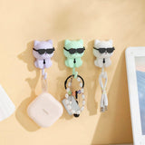 Kaiso Adorable Sunglasses Cat Wall Hook – Self-Adhesive Creative Key and Coat Holder