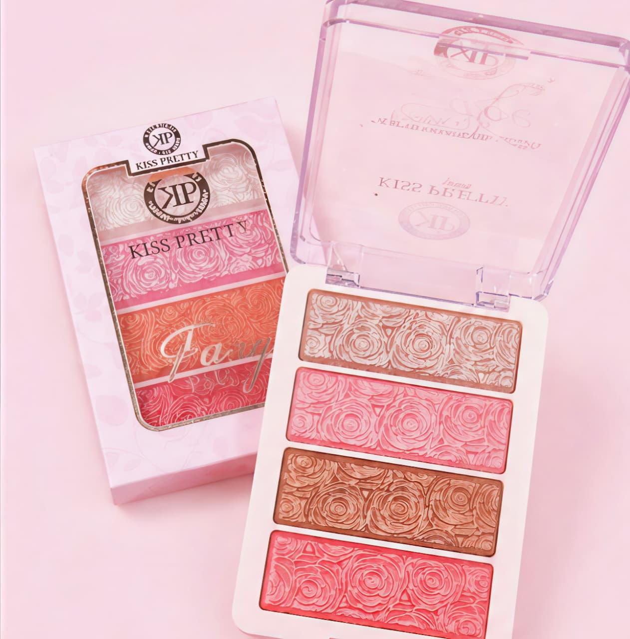 Kaiso Kiss Pretty 4-Color Blush and Highlighter Palette