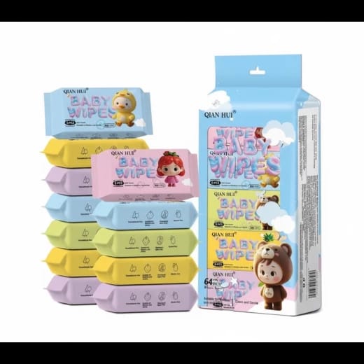 Kaiso Portable Travel-Size Wet Tissues for Babies – Soft & Hypoallergenic, 8-Pack