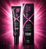 Kaiso Strobe Cream, 3-in-1 Moisturiser & Highlighter, Primer, Pink