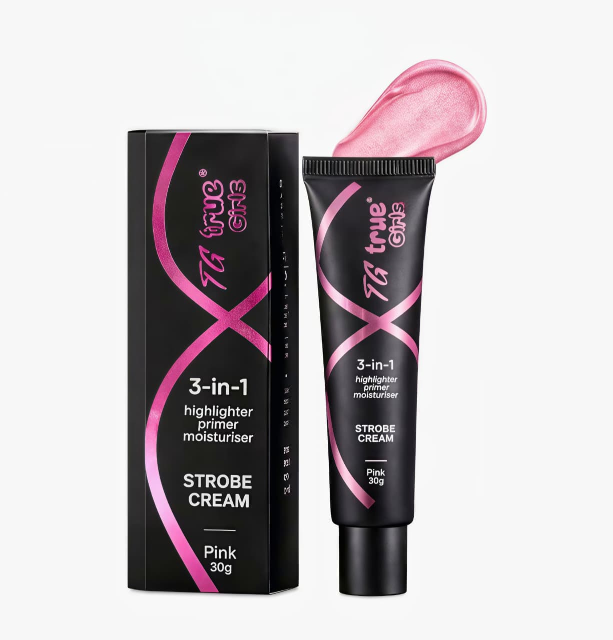 Kaiso Strobe Cream, 3-in-1 Moisturiser & Highlighter, Primer, Pink