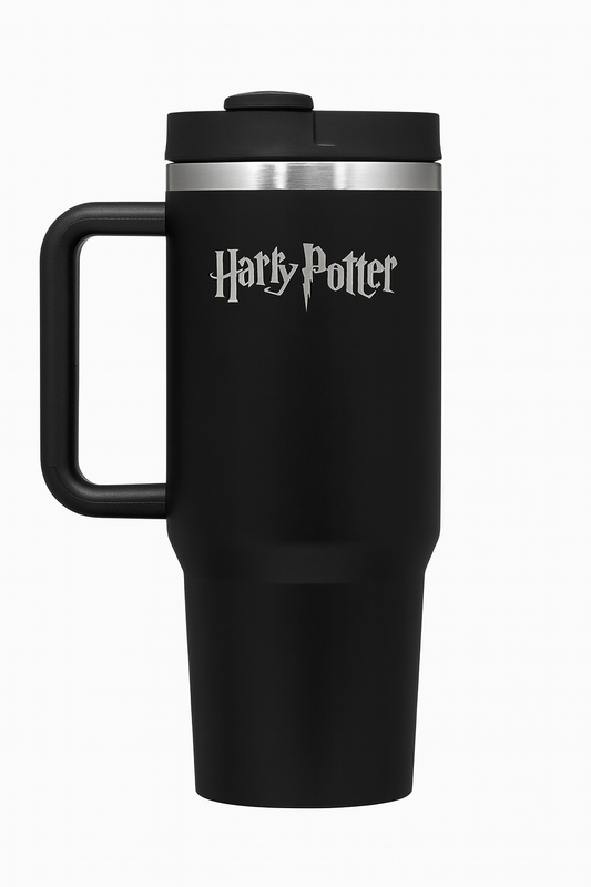 Harry potter tumbler with steel straw 1200 ml (Black)